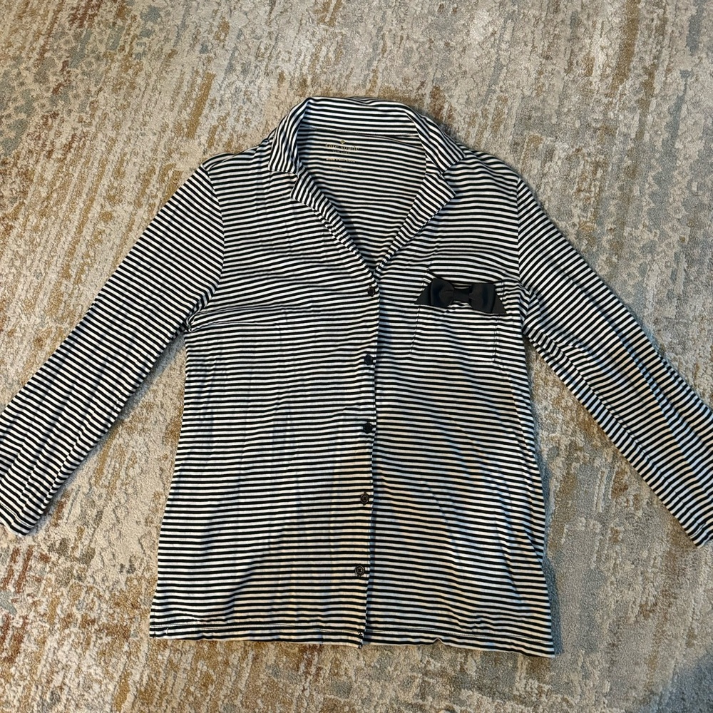 Kate Spade striped pajama top-size small - Picture 5 of 5
